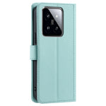 For Xiaomi 14 Case Stand View PU Leather Flip Phone Cover with Strap