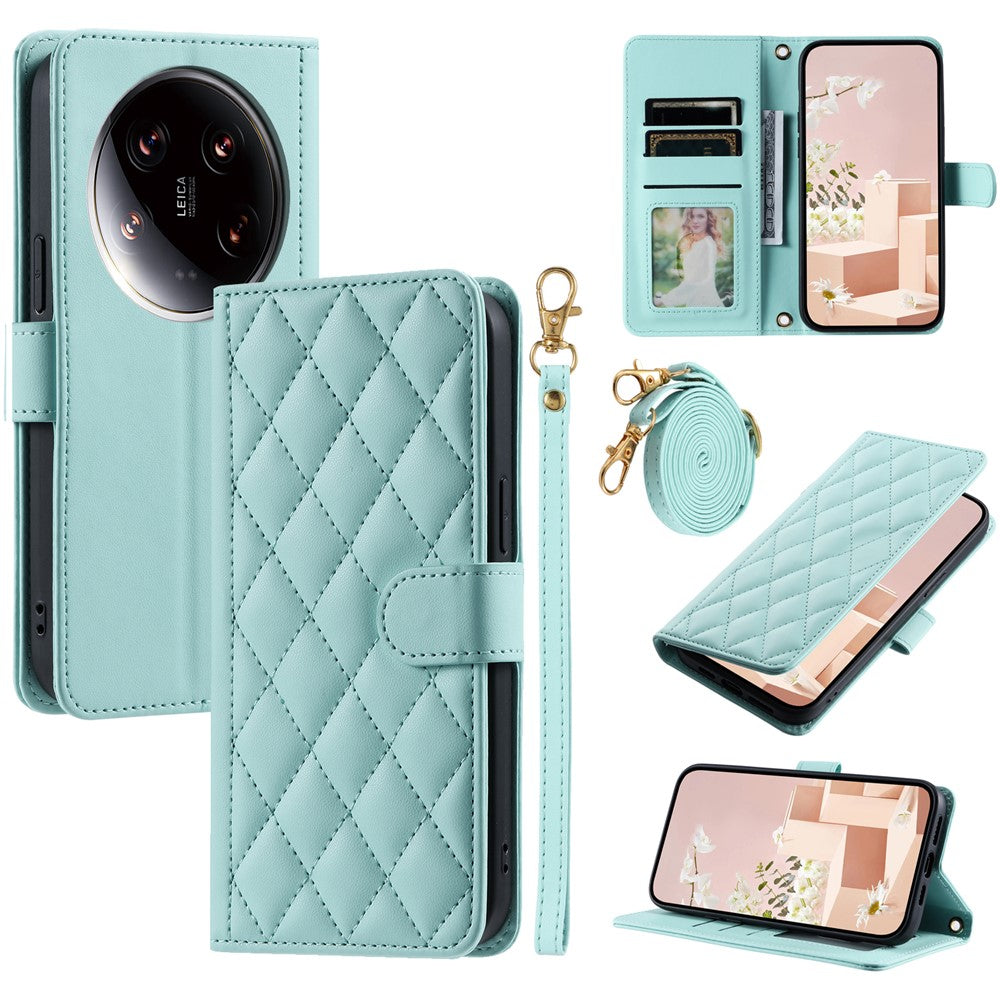 For Xiaomi 14 Ultra Wallet Case PU Leather Flip Stand View Phone Cover