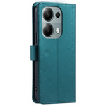 For Xiaomi Redmi Note 13 Pro 4G / Poco M6 Pro 4G Magnetic Phone Case Leather Rhombus Grid Stand Cover