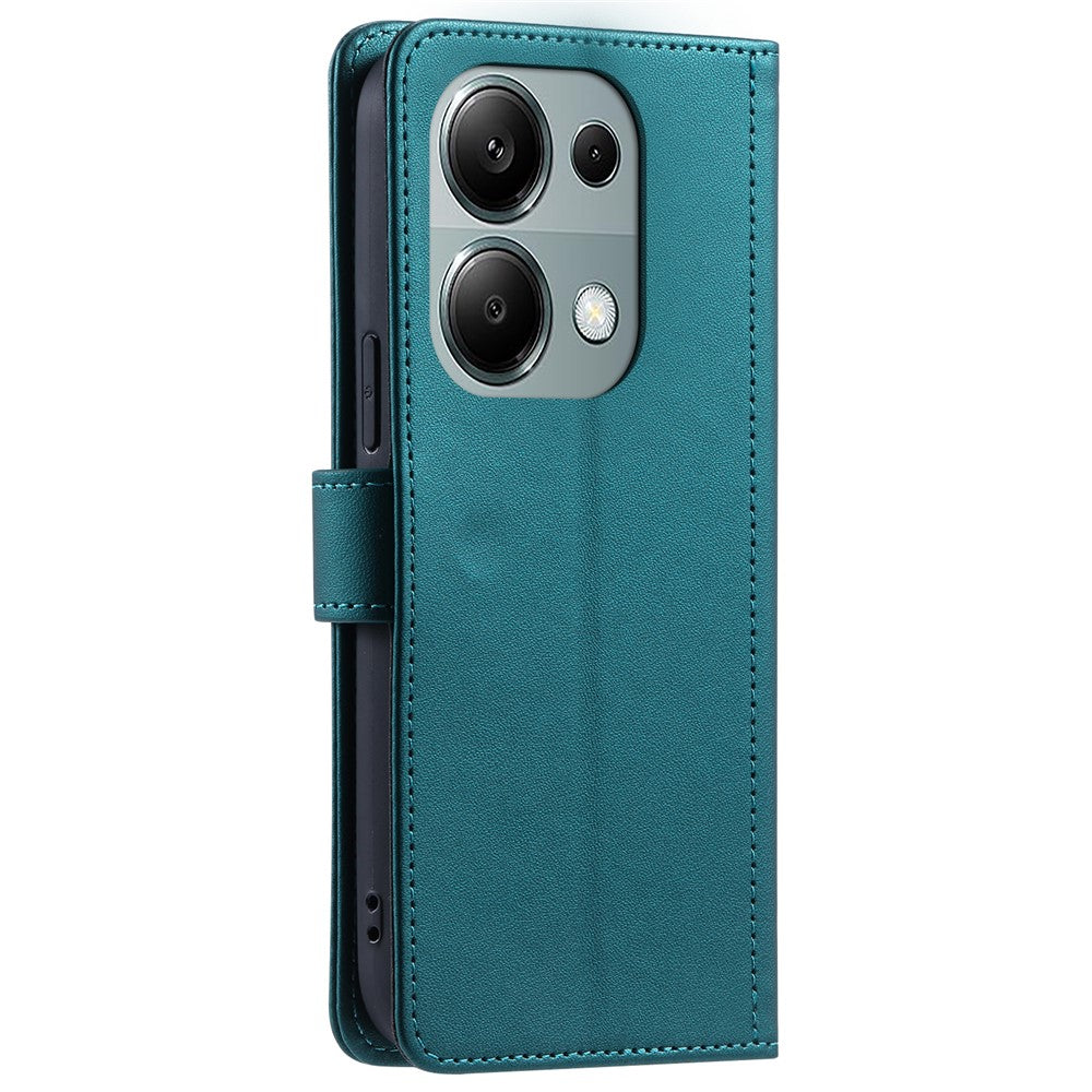 For Xiaomi Redmi Note 13 Pro 4G / Poco M6 Pro 4G Magnetic Phone Case Leather Rhombus Grid Stand Cover