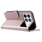 For Xiaomi Redmi K70E 5G / Poco X6 Pro 5G Leather Case Rhombus Grid Wallet Crossbody Phone Cover