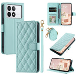 For Xiaomi Redmi K70E 5G / Poco X6 Pro 5G Leather Case Rhombus Grid Wallet Crossbody Phone Cover