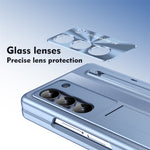 Til Samsung Galaxy Z Fold6 5G Kickstand-cover Hængsel-PC Telefoncover med hærdet glasfilm/stylus