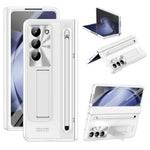 Til Samsung Galaxy Z Fold6 5G Kickstand-cover Hængsel-PC Telefoncover med hærdet glasfilm/stylus