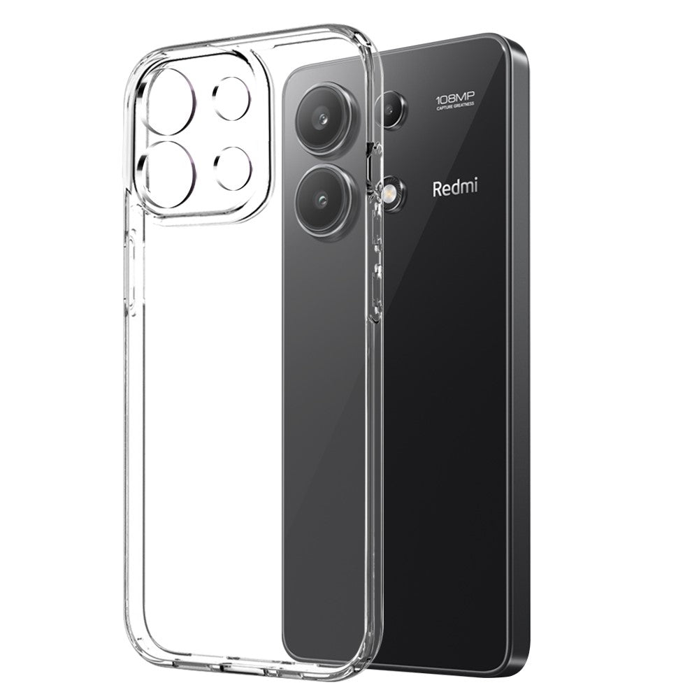 NORTHJO For Xiaomi Redmi Note 13 4G TPU Case Clear Phone Cover with Tempered Glass Film