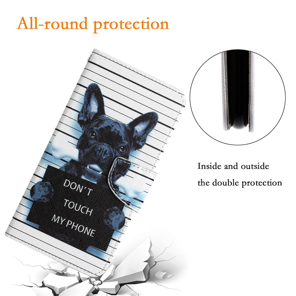 For Xiaomi Redmi Note 13 5G Case PU Leather Magnetic Clasp Pattern Printing Phone Cover