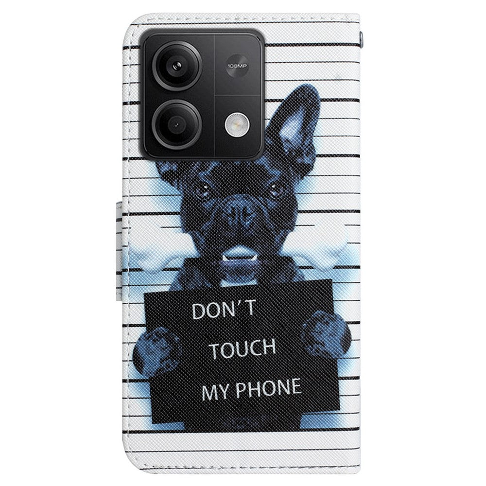 For Xiaomi Redmi Note 13 5G Case PU Leather Magnetic Clasp Pattern Printing Phone Cover