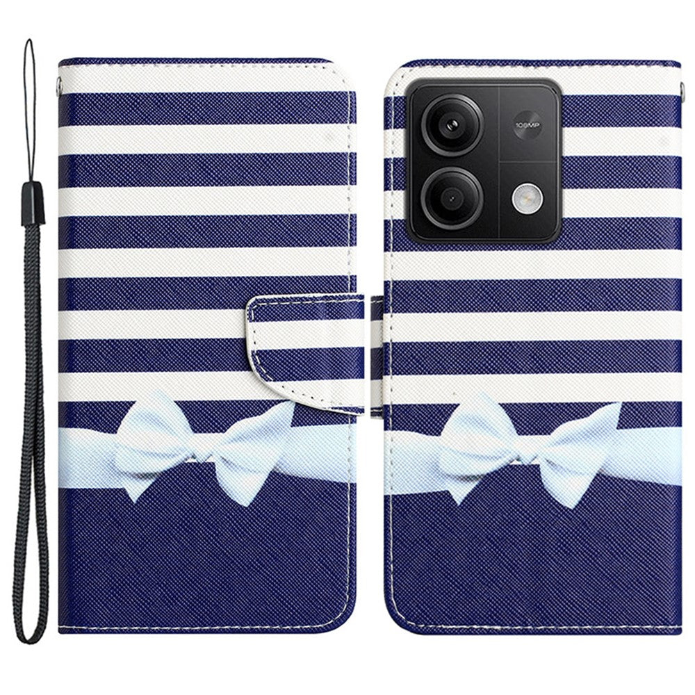 For Xiaomi Redmi Note 13 5G Case PU Leather Magnetic Clasp Pattern Printing Phone Cover