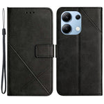 For Xiaomi Redmi Note 13 4G Case Leather Wallet Line Pattern Phone Cover