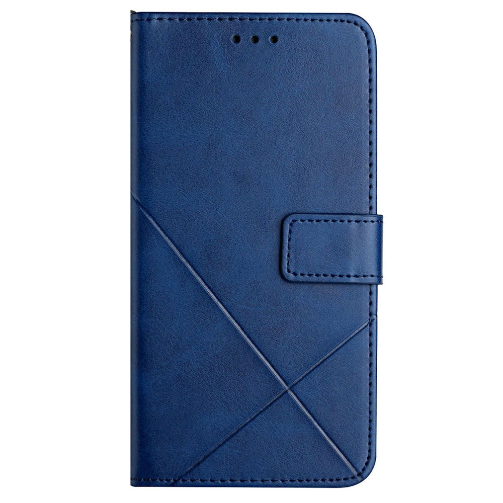 For Xiaomi Redmi Note 13 Pro 4G / Poco M6 Pro 4G Case Lines Imprinted PU Leather Wallet Stand Phone Cover