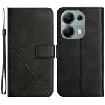 For Xiaomi Redmi Note 13 Pro 4G / Poco M6 Pro 4G Case Lines Imprinted PU Leather Wallet Stand Phone Cover