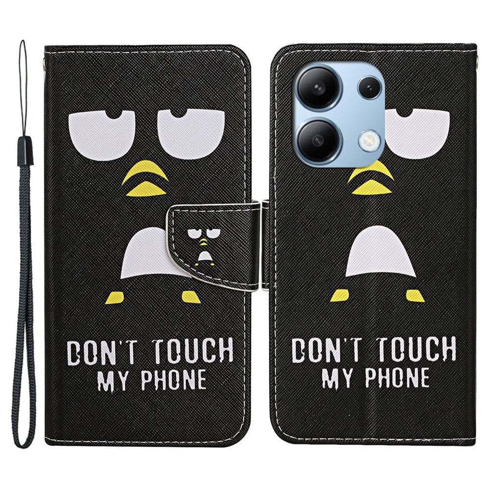 For Xiaomi Redmi Note 13 4G Case PU Leather Stand Wallet Phone Cover Pattern Printing