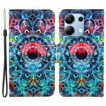 For Xiaomi Redmi Note 13 4G Case PU Leather Stand Wallet Phone Cover Pattern Printing