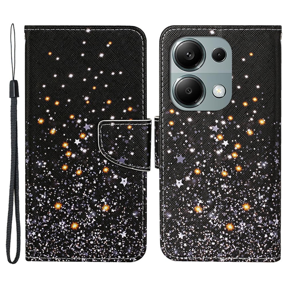 Xiaomi Redmi Note 13 Pro 4G / Poco M6 Pro 4G Läderfodral Mönstertryck Plånboksfodral