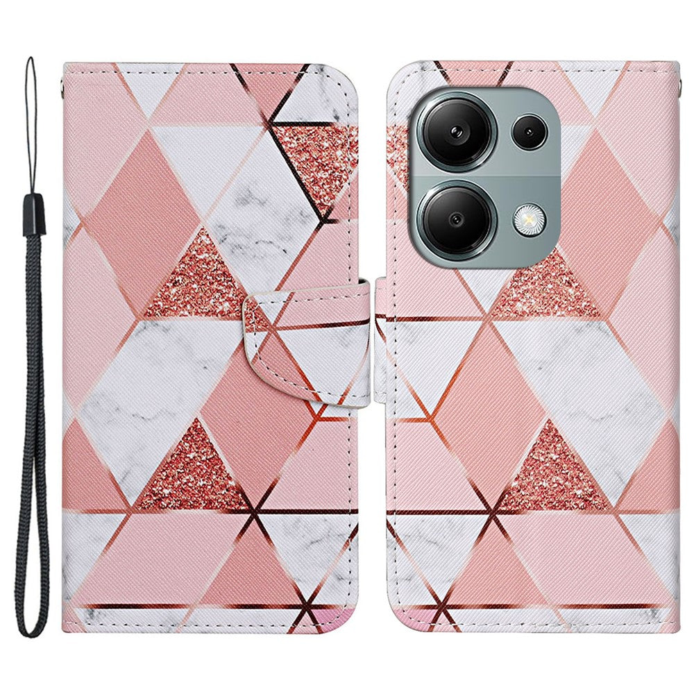 Xiaomi Redmi Note 13 Pro 4G / Poco M6 Pro 4G Läderfodral Mönstertryck Plånboksfodral