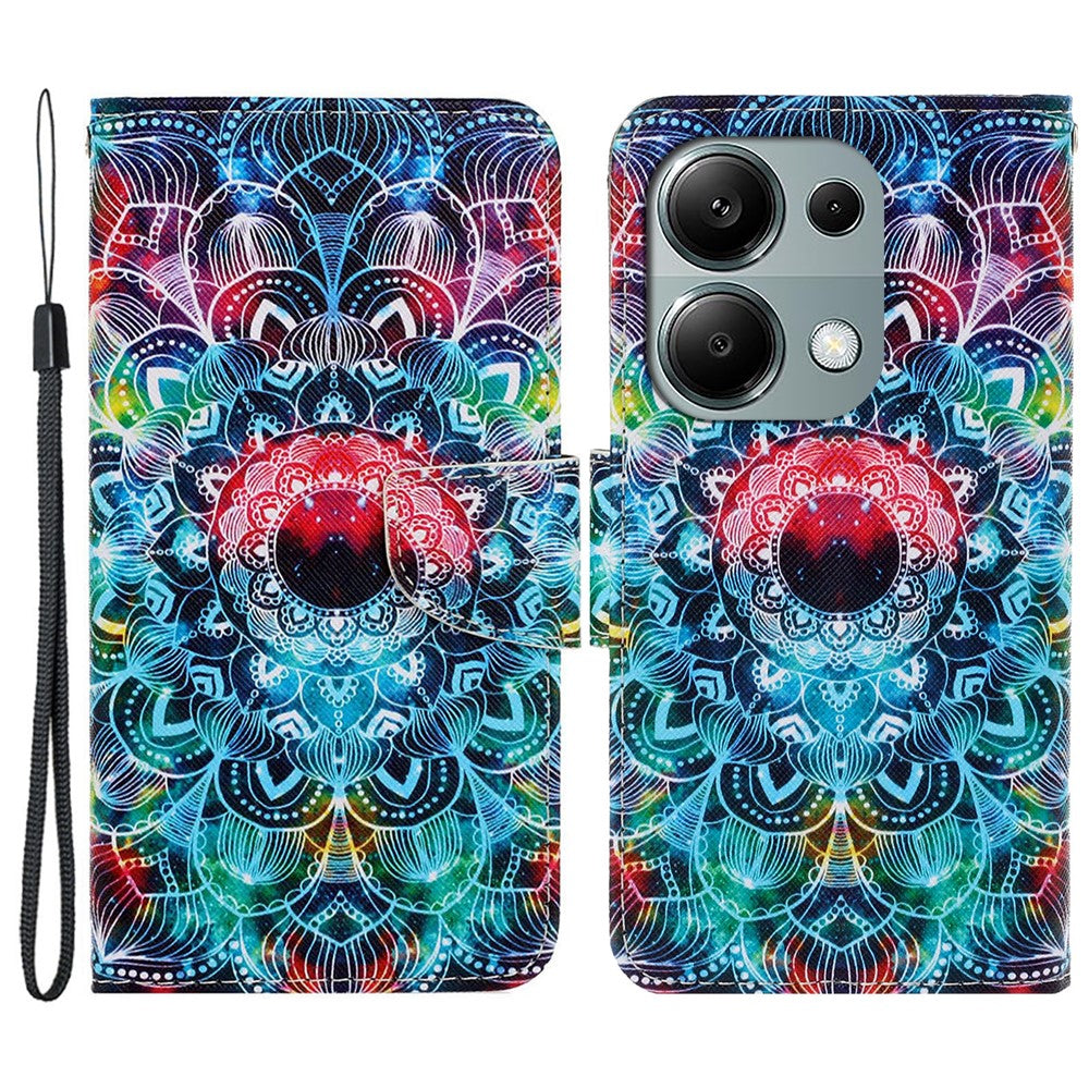 Xiaomi Redmi Note 13 Pro 4G / Poco M6 Pro 4G Läderfodral Mönstertryck Plånboksfodral