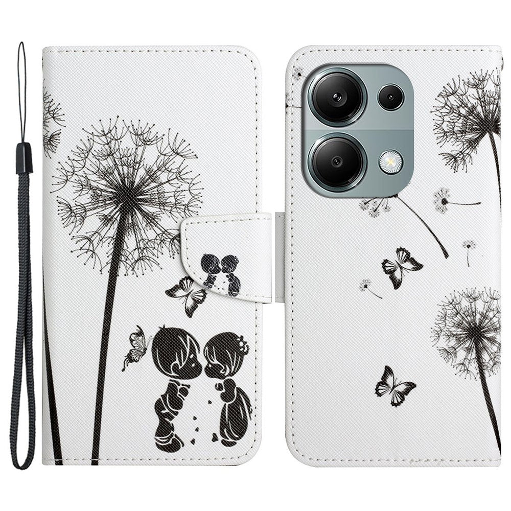 For Xiaomi Redmi Note 13 Pro 4G / Poco M6 Pro 4G Leather Case Pattern Printing Wallet Phone Cover