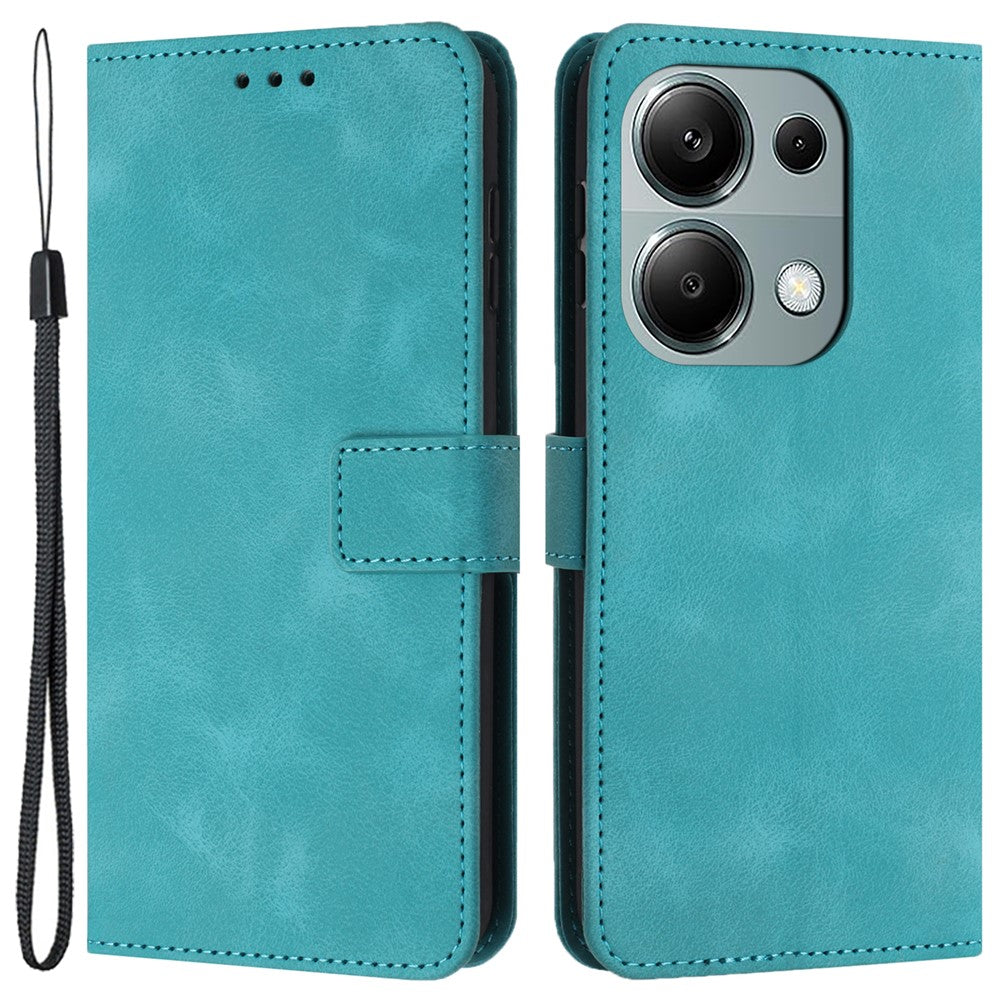 Xiaomi Redmi Note 13 Pro 4G / Poco M6 Pro 4G Plånboksfodral Enfärgat PU-läder Stativmobilfodral