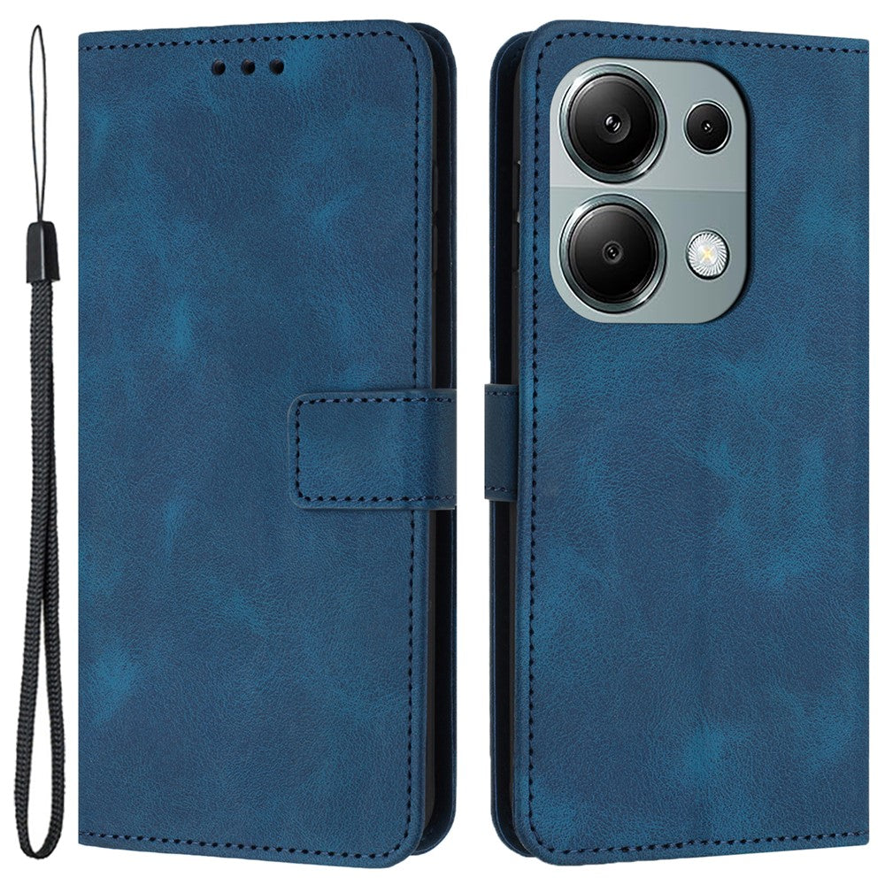 Xiaomi Redmi Note 13 Pro 4G / Poco M6 Pro 4G Plånboksfodral Enfärgat PU-läder Stativmobilfodral