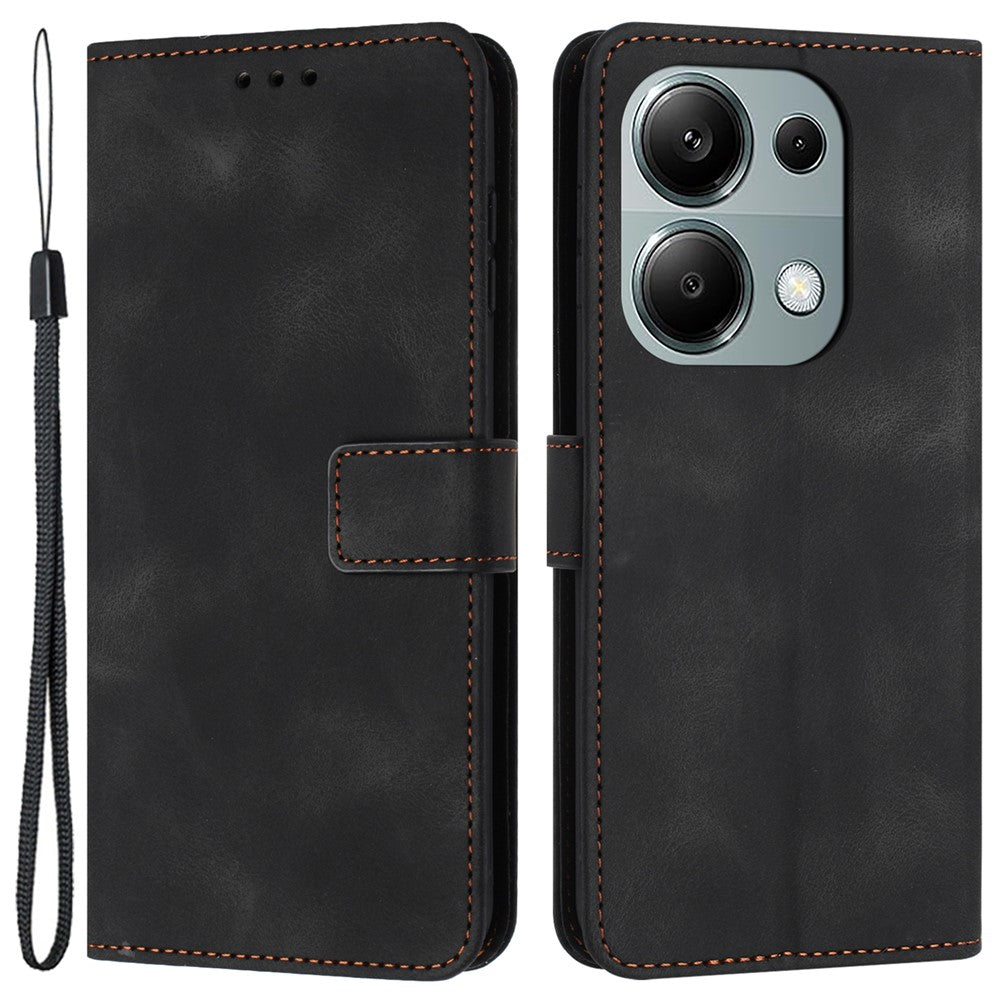For Xiaomi Redmi Note 13 Pro 4G / Poco M6 Pro 4G Wallet Case Solid Color PU Leather Stand Phone Cover
