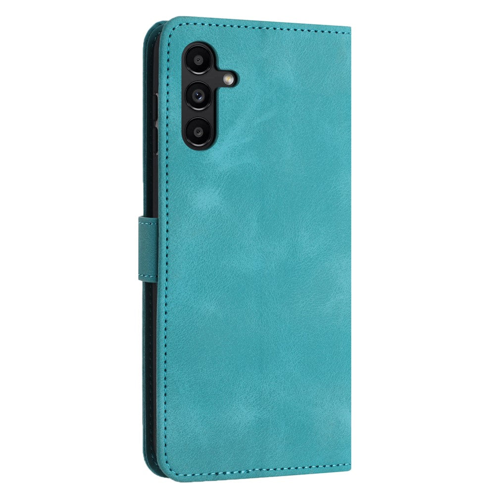 Samsung Galaxy S23 FE-skal med skin-touch-funktion, PU-läder, plånboksfodral, vikbart fodral