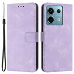 For Xiaomi Redmi Note 13 5G Leather Case Solid Color Wallet Protective Phone Cover