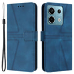For Xiaomi Redmi Note 13 5G Case Folding Stand Triangle Imprinted Leather Phone Shell