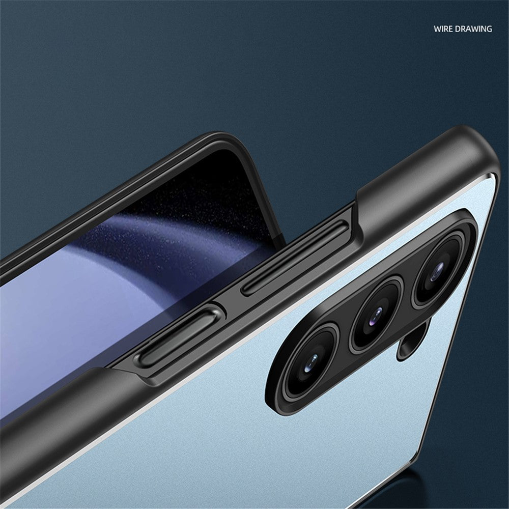 Til Samsung Galaxy Z Fold 5G Mat Cover Metal+PC+TPU Beskyttende Mobilcover