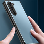Til Samsung Galaxy Z Fold 5G Mat Cover Metal+PC+TPU Beskyttende Mobilcover