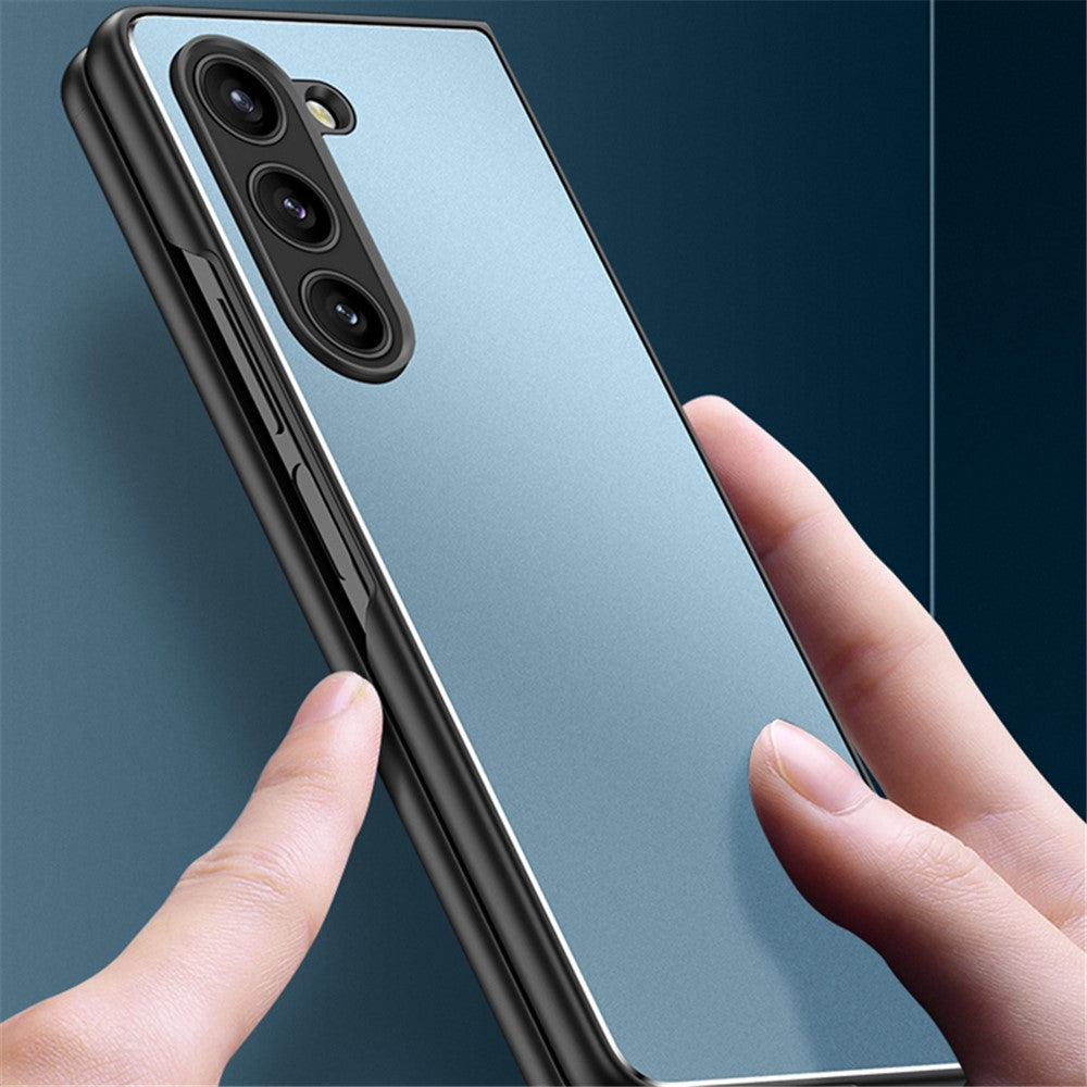 Til Samsung Galaxy Z Fold 5G Mat Cover Metal+PC+TPU Beskyttende Mobilcover