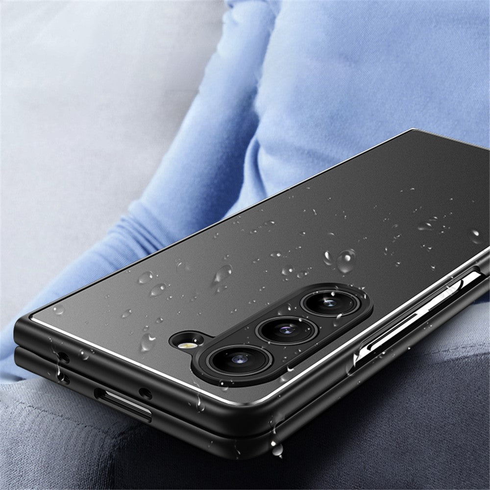 Til Samsung Galaxy Z Fold 5G Mat Cover Metal+PC+TPU Beskyttende Mobilcover