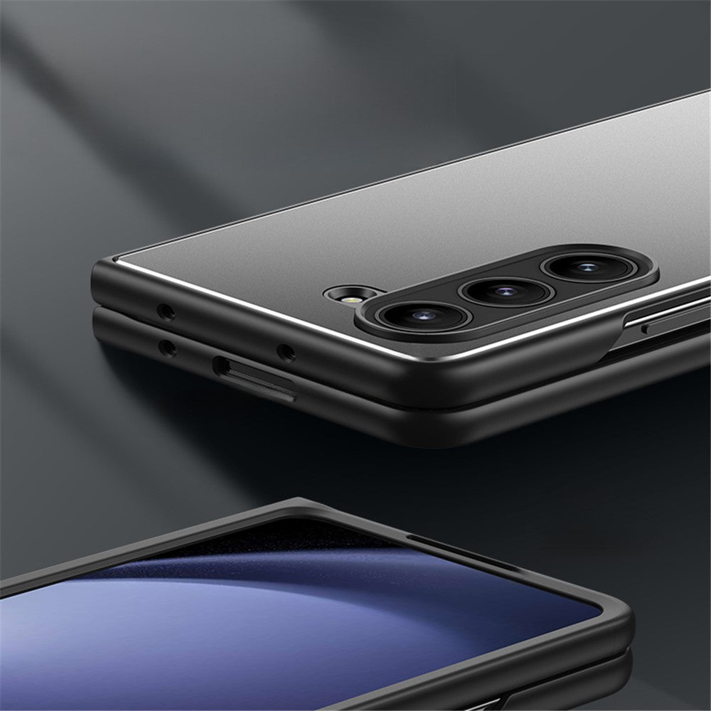 Til Samsung Galaxy Z Fold 5G Mat Cover Metal+PC+TPU Beskyttende Mobilcover