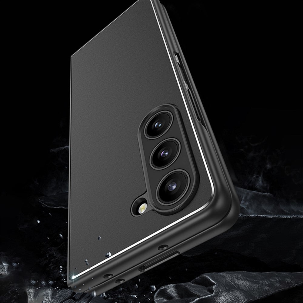 Til Samsung Galaxy Z Fold 5G Mat Cover Metal+PC+TPU Beskyttende Mobilcover