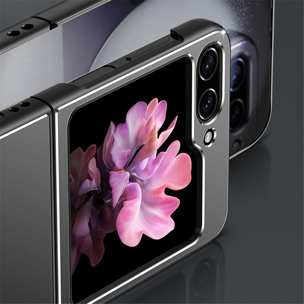 For Samsung Galaxy Z Flip 5G Case Metal+PC+TPU Matte Smartphone Cover