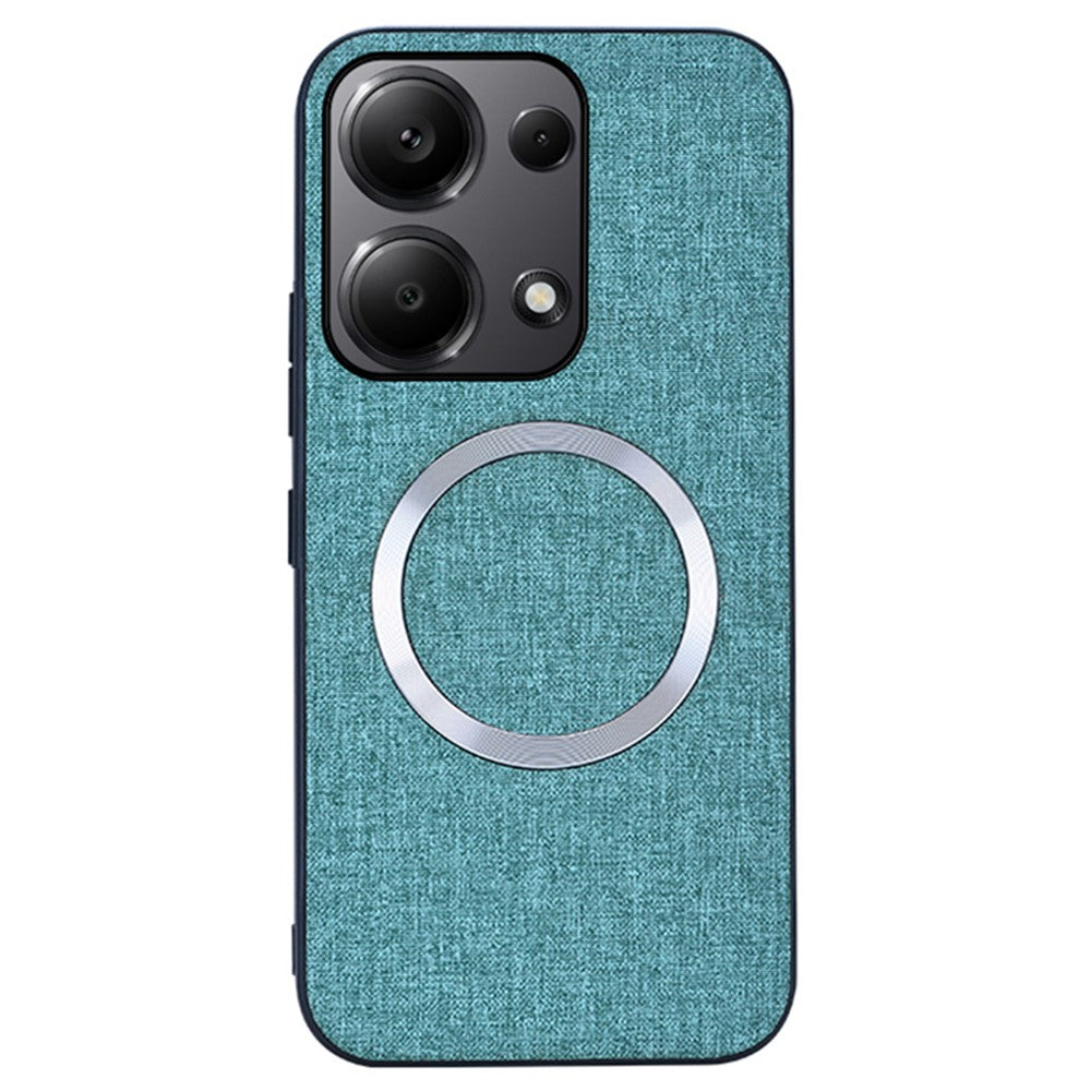 Xiaomi Redmi Note 13 Pro 4G / Poco M6 Pro 4G-skal TPU+tygmobilskydd magnetiskt skal