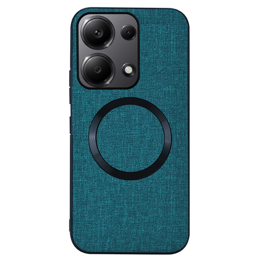 Xiaomi Redmi Note 13 Pro 4G / Poco M6 Pro 4G-skal TPU+tygmobilskydd magnetiskt skal
