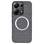 Xiaomi Redmi Note 13 Pro 4G / Poco M6 Pro 4G-skal TPU+tygmobilskydd magnetiskt skal