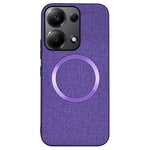 Xiaomi Redmi Note 13 Pro 4G / Poco M6 Pro 4G-skal TPU+tygmobilskydd magnetiskt skal