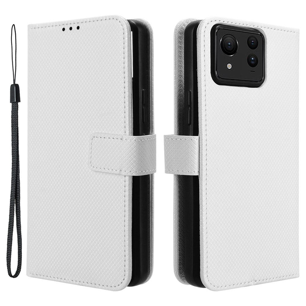 For Asus Zenfone 11 Ultra 5G Wallet Case Diamond Texture PU Leather Flip Phone Cover
