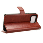 For Asus Zenfone 11 Ultra 5G Case Crazy Horse Texture Scratch-proof Phone Cover with  Folding Stand