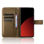 For Xiaomi Civi 4 Pro 5G / 14 Civi 5G Wallet Phone Stand Case Diamond Texture PU Leather Flip Phone Cover