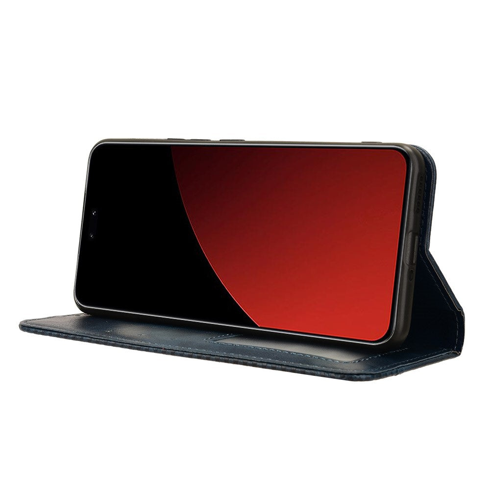 For Xiaomi Civi 4 Pro 5G / 14 Civi 5G PU Leather Phone Case Magnetic Stand Cover Retro Texture