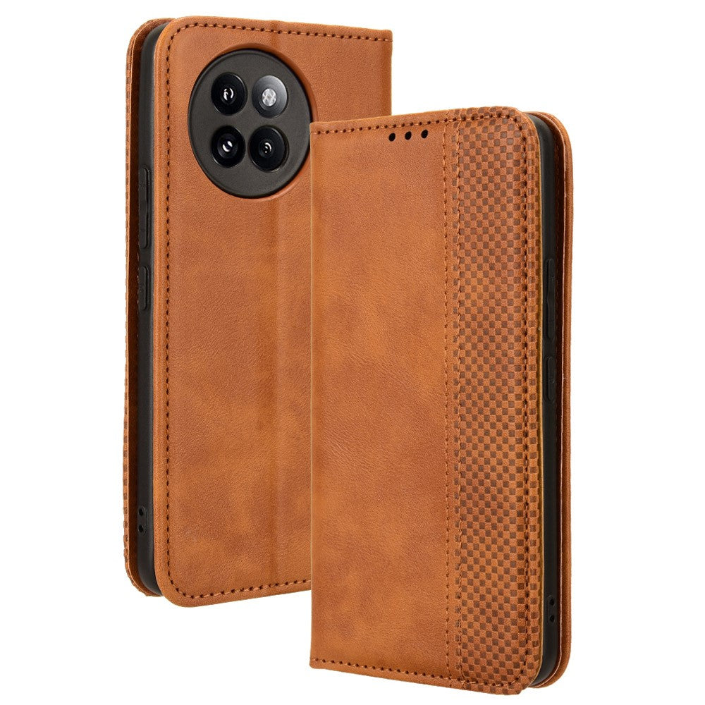 For Xiaomi Civi 4 Pro 5G / 14 Civi 5G PU Leather Phone Case Magnetic Stand Cover Retro Texture