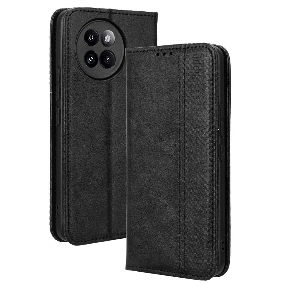 For Xiaomi Civi 4 Pro 5G / 14 Civi 5G PU Leather Phone Case Magnetic Stand Cover Retro Texture