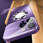 For iPhone 12 Pro Max 6.7 inch Magnetic Phone Case Anti-drop PC Shell with Lens Film