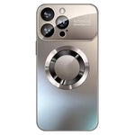 For iPhone 12 Pro Max 6.7 inch Magnetic Phone Case Anti-drop PC Shell with Lens Film