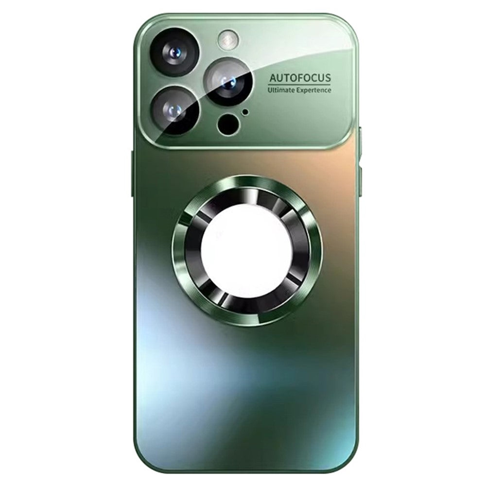For iPhone 12 Pro Max 6.7 inch Magnetic Phone Case Anti-drop PC Shell with Lens Film