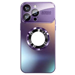 For iPhone 14 Pro Max Case with Lens Film Magnetic Anti-scratch PC Phone Protective Shell