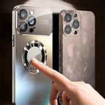 For iPhone 14 Pro Max Case with Lens Film Magnetic Anti-scratch PC Phone Protective Shell