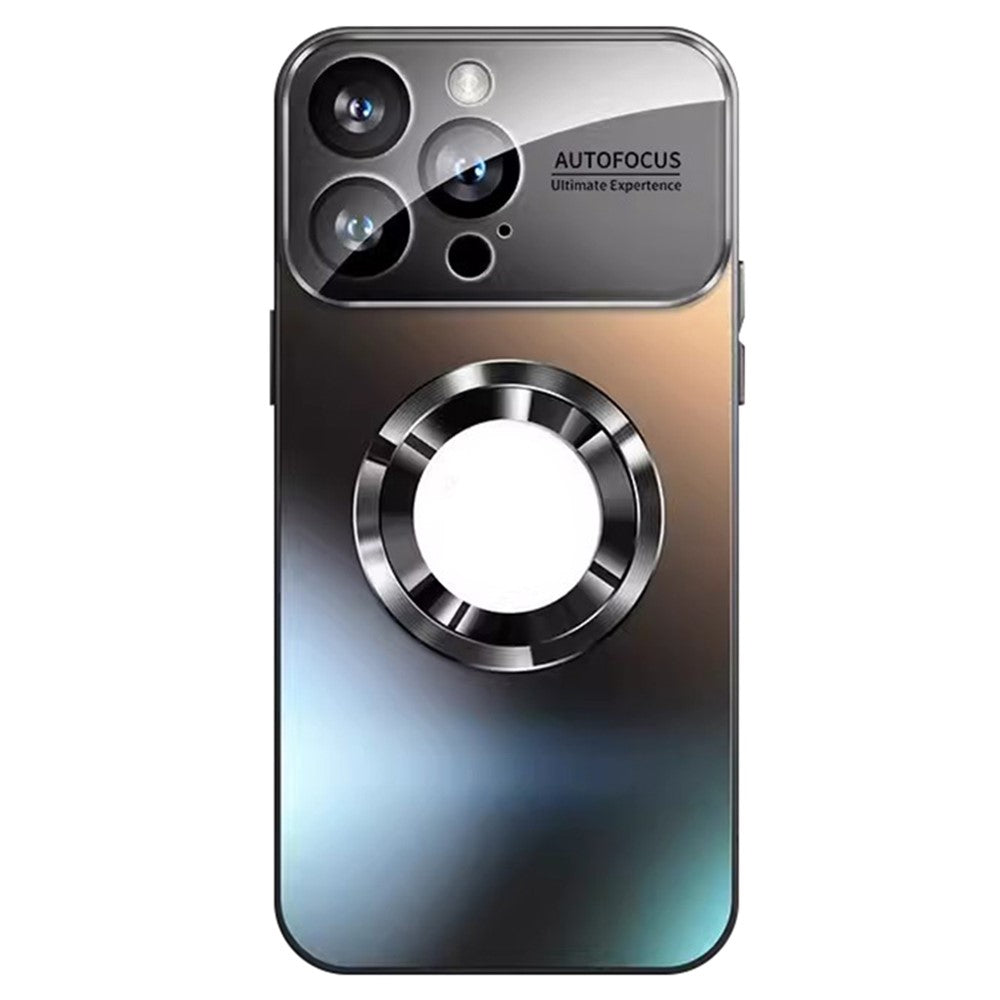 For iPhone 14 Pro Max Case with Lens Film Magnetic Anti-scratch PC Phone Protective Shell